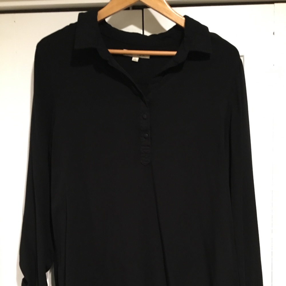 Black Harper 1/4 button shirt